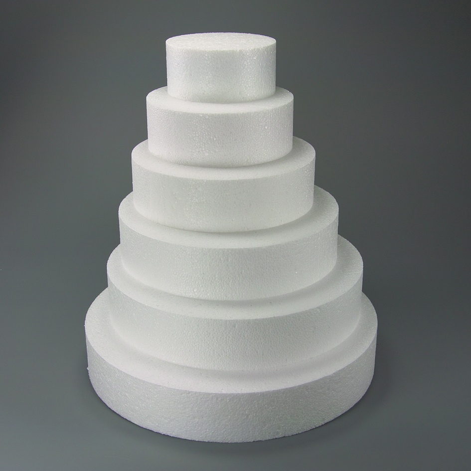 Disque Polystyrène 30 Cm X 4 Cm – Pour Faux Gâteaux, Décoration Mariage/Anniversaire