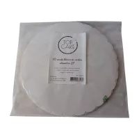 10 cerchi di cartone bianco, di 27 mm di diametro