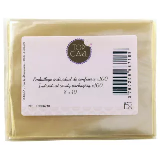 Emballages de confiserie x 100 Rectangle 8x10