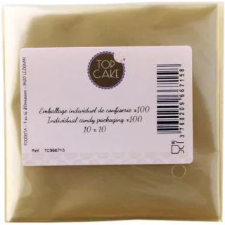 Emballages de confiserie x 100 - Carré 10cm