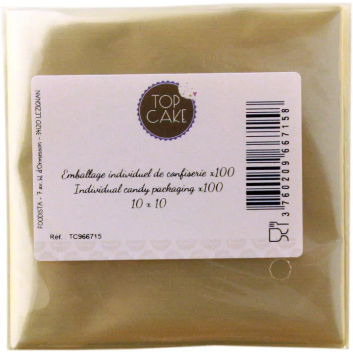 Emballages de confiserie x 100 - Carré 10cm