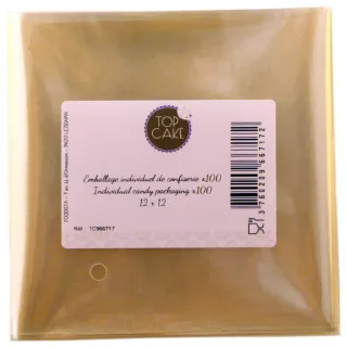 100 Stück Süßwarenverpackungen - Quadrat 12