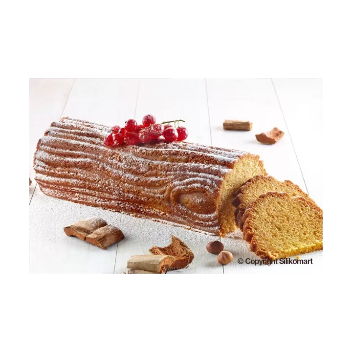 Moule à bûche en silicone Doré avec Tapis