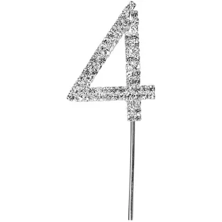 Nummer 4 in Strasssteinen