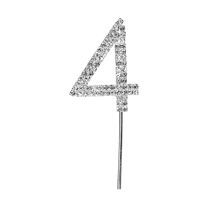 Chiffre 4 en strass