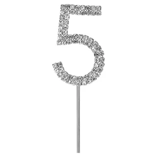 Цифра 5 из стразов