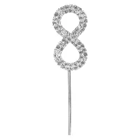 Número 8 em strass