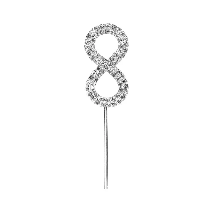 Chiffre 8 en strass