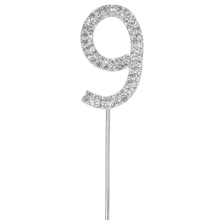 Chiffre 9 en strass