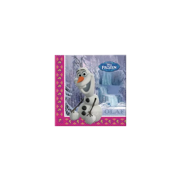 Serviette papier imprimées Olaf Reine des Neiges