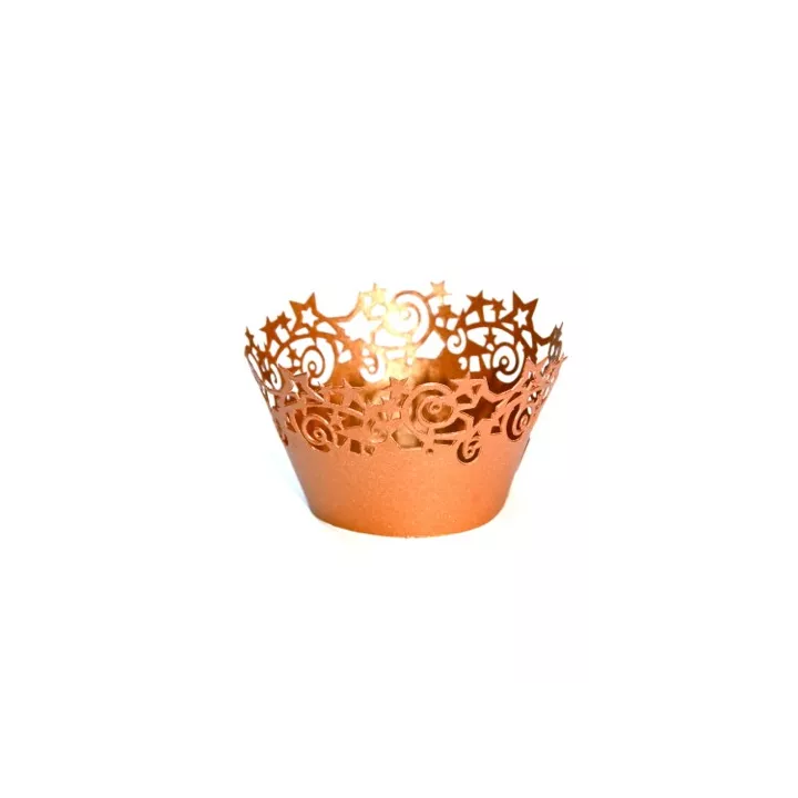 Bagues à cup cakes Etoiles cuivre