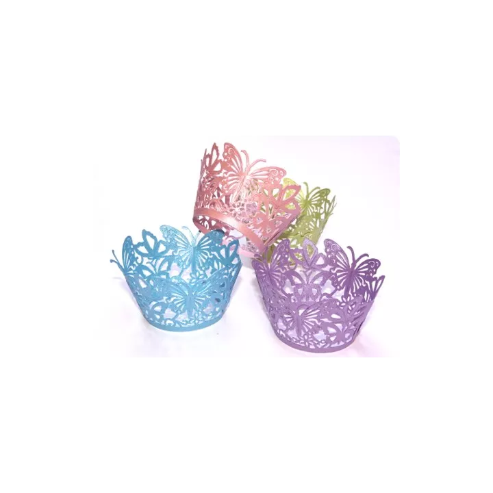 Blaue Schmetterlings-Cupcake-Ringe