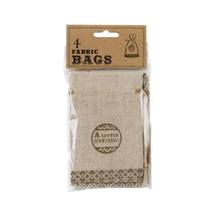 4 Sachet Toile de Jute
