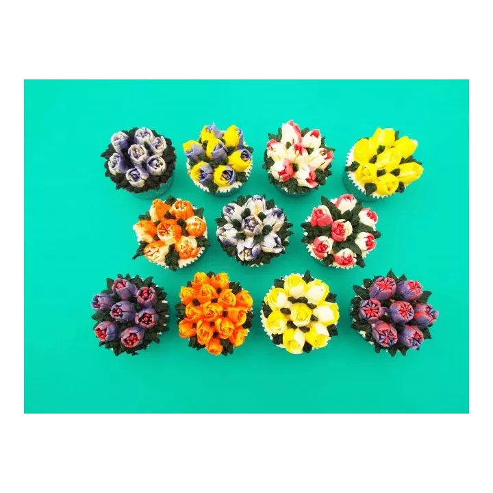 11 douilles fleurs 