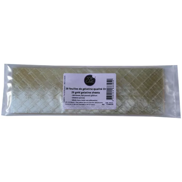 Feuille de Gélatine Qualité Or - TopCake