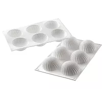 Molde para perfume com 6 meias-esferas torcidas de 75 mm