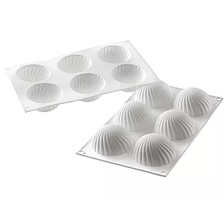 Moule Parfum 6 demi-sphères Vrillées 75 mm