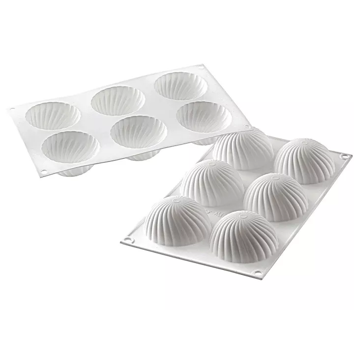 Moule Parfum 6 demi-sphères Vrillées 75 mm