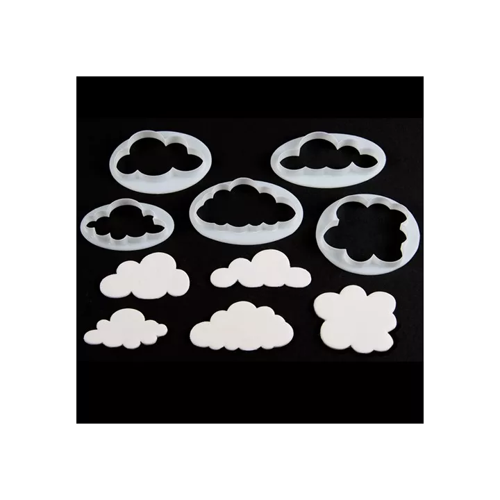 5 wolkenförmige Ausstechformen