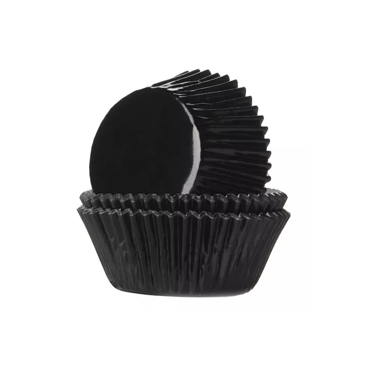 Caissettes Noires brillantes x 24