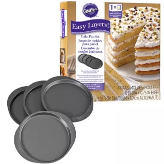 4 runde Schichtkuchenformen