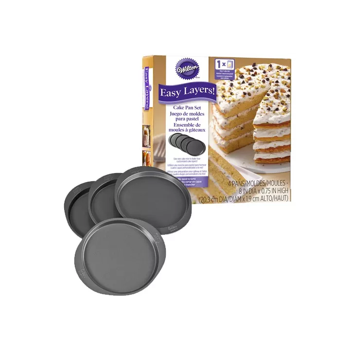 4 Moules à layer cake ronds