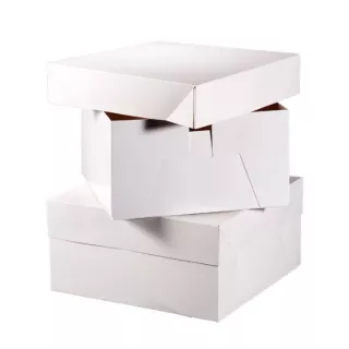 10 scatole da 25,4 x 25,4 x 15 cm per torta nuziale