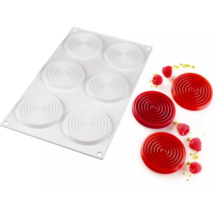 Moule 6 Tourbillons - Moule silikomart professionnel