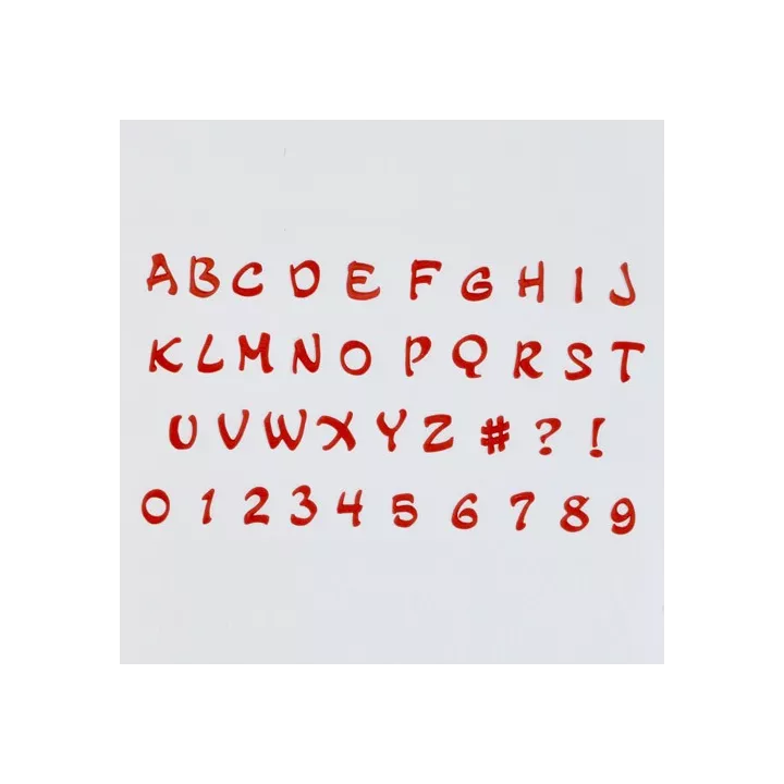 Ausstechformen für magisches Alphabet und Zahlen