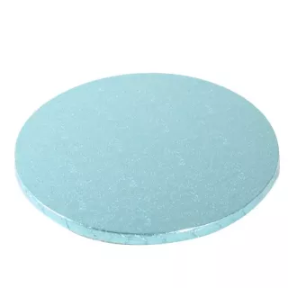 Suporte para bolo azul de 30 cm com base redonda e espessa