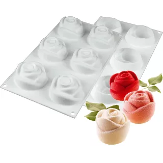 Moule 6 roses - Moule Silikomart Professionnel