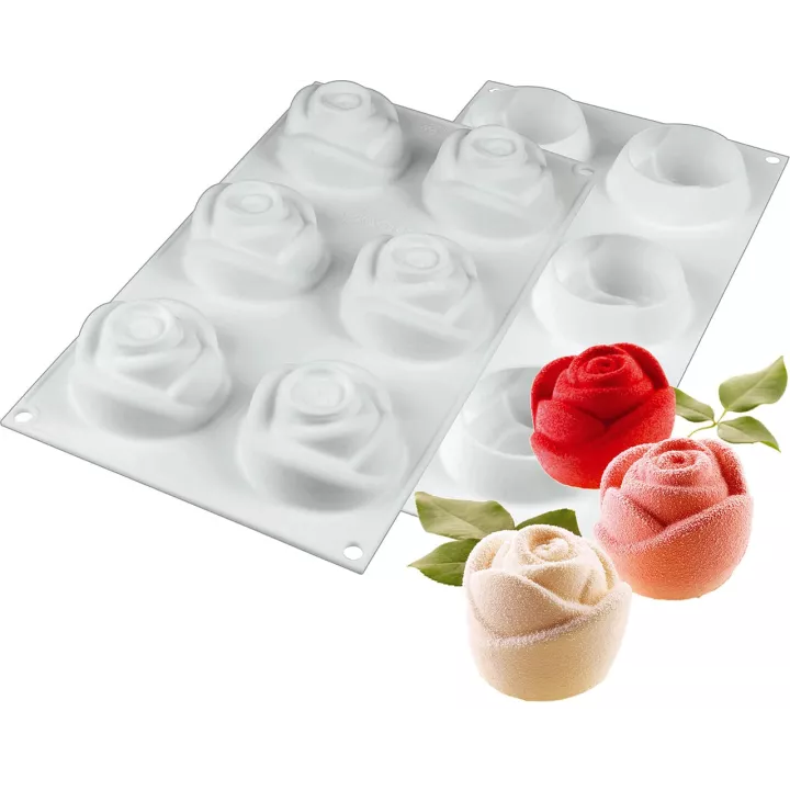Moule 6 roses - Moule Silikomart Professionnel