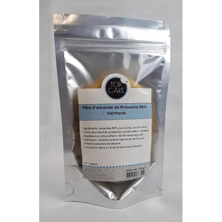 Pasta di mandorle Valrhona della Provenza al 50%, 200 g - TopCake