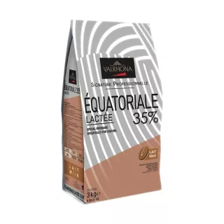 Equatoriale Lactée 35%  - Fèves chocolat lait Valrhona 3kg