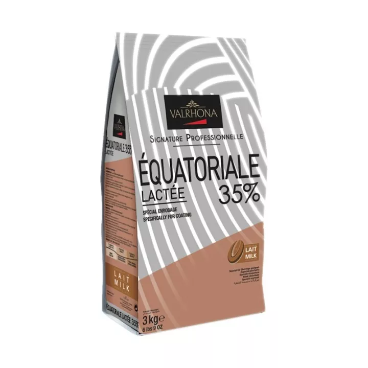 Equatoriale Lactée 35%  - Fèves chocolat lait Valrhona 3kg