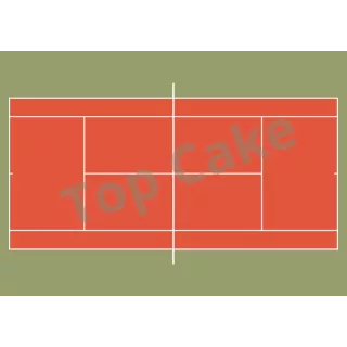 Campo da tennis in carta di riso - TopCake