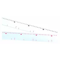 Régua graduada flexível de plástico de 100 cm
