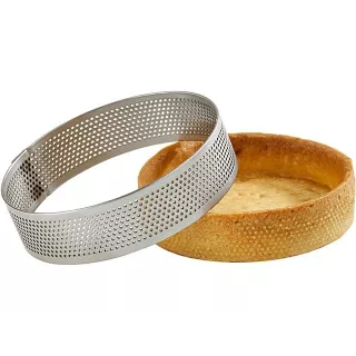 Cercle à tarte perforé 14 cm - ht 2 cm
