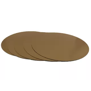 Fond rond 22 cm en carton doré x 100