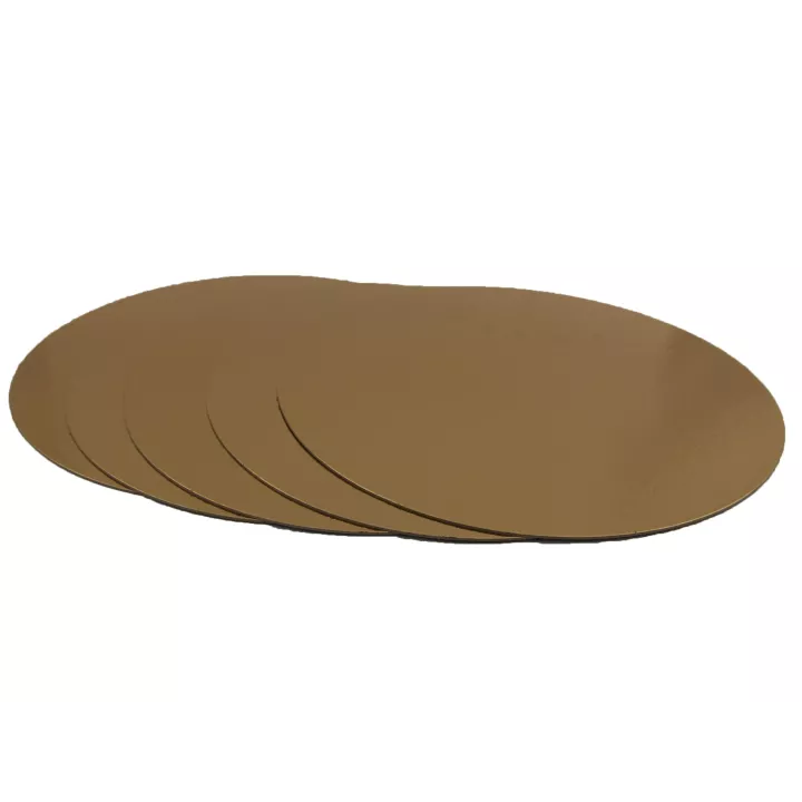 Base rotonda da 22 cm in cartone dorato x 100