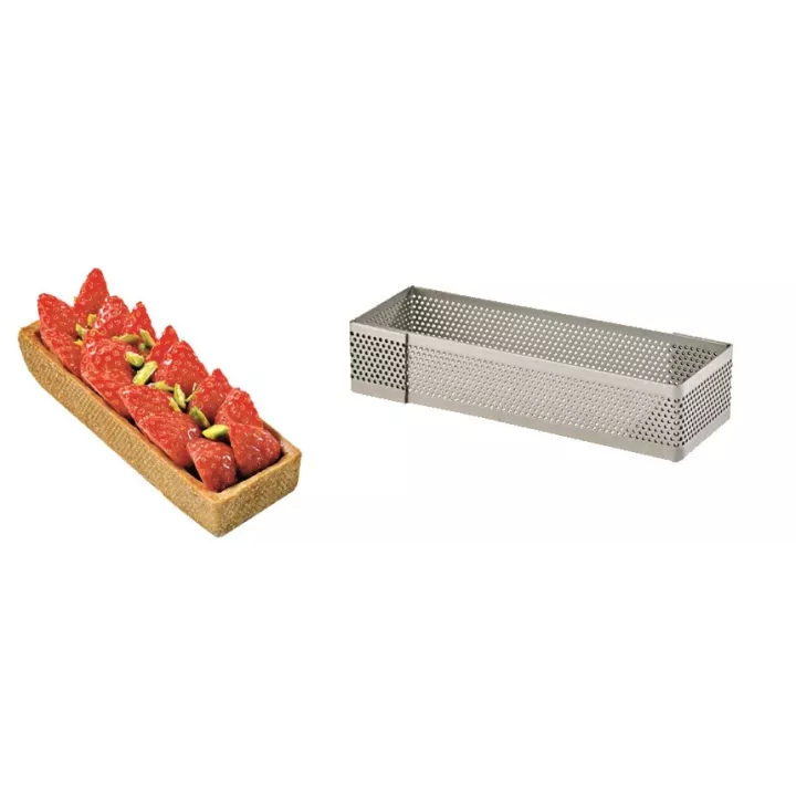 Rectangle à Tarte Perforé 10 cm