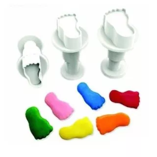 Emporte-Pièce Mini Pieds avec éjecteur x 3