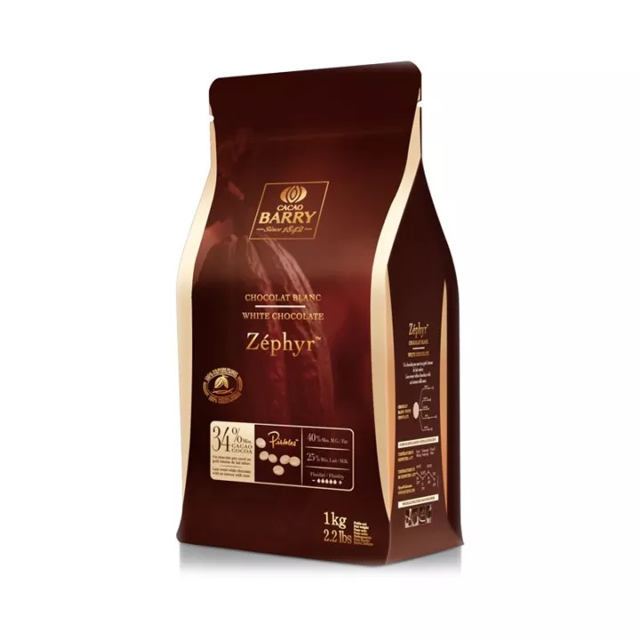 CHOCOLAT BLANC ZEPHYR (34 % cacao) 1KG BARRY