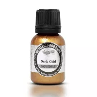 Tinta alimentícia dourada escura