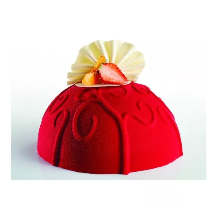 Moule Dôme Arabesque en Silicone Pavocake - Pavoni