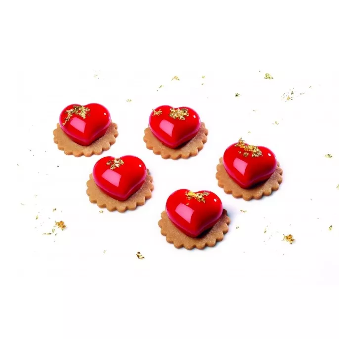 Moule Mini Coeur Passion en Silicone - Pavoni