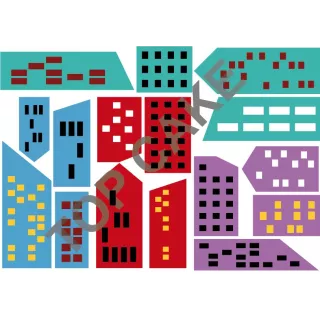 Décor de Gâteau Building sur Feuille de Sucre