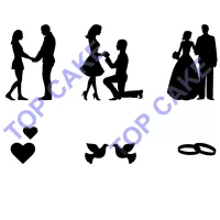 Estêncil para casamento*