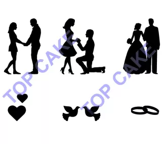 Pochoir Mariage