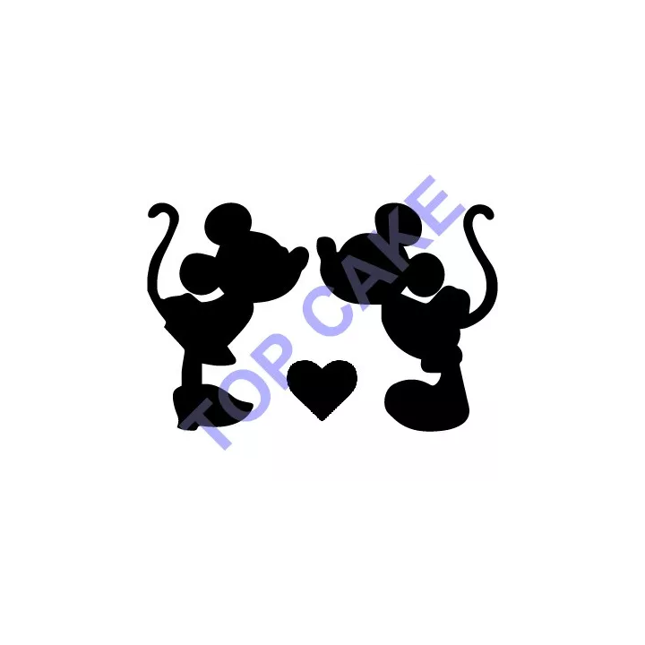 Mickey and Minnie stencil